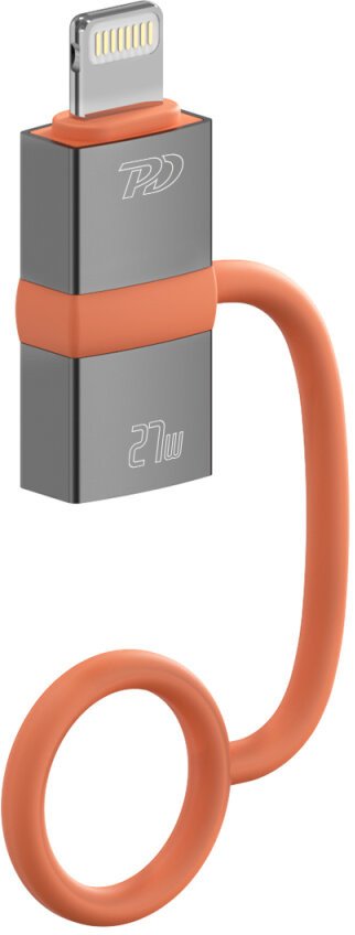 Adapter USB C në Lightning 4smarts, 27W, 480 Mbps, portokalli