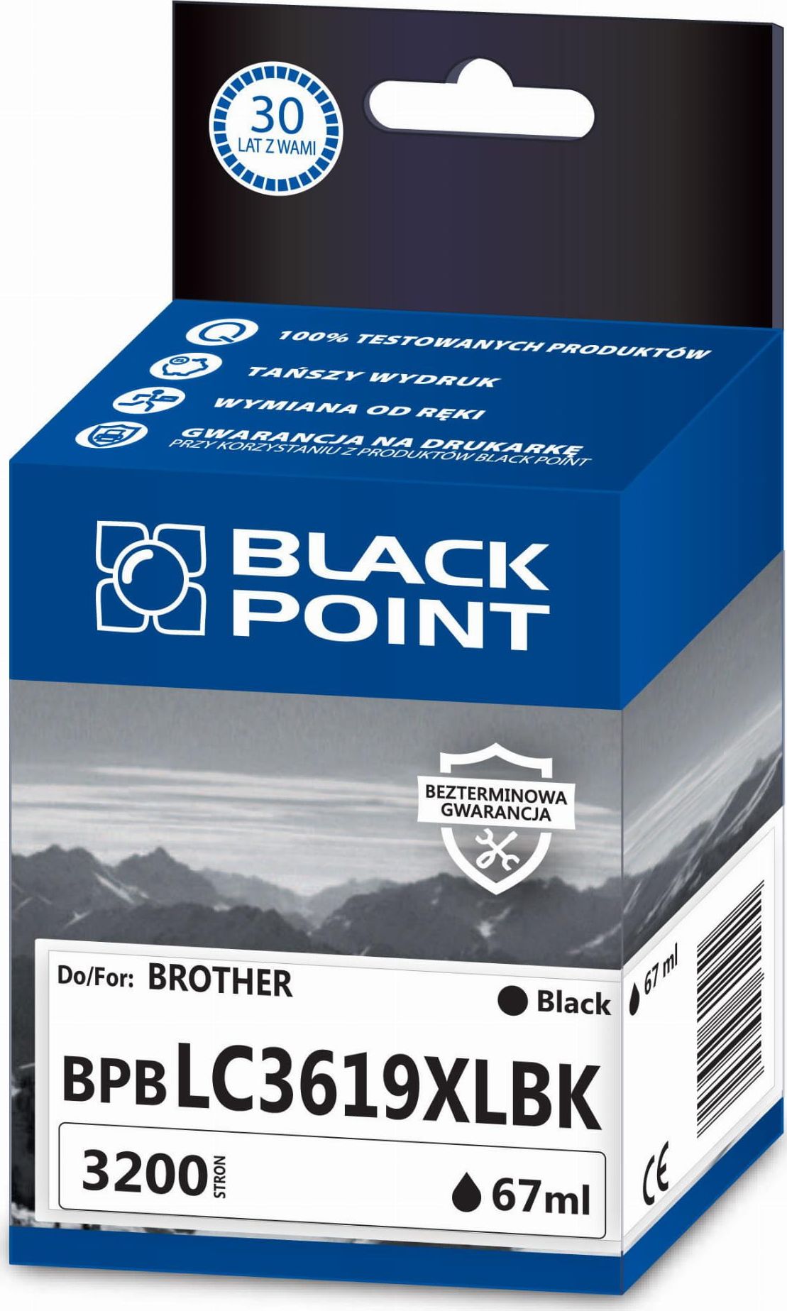 Kartricë boje Black Point BPBLC3619XLBK, LC-3619XL, 67ml, e zezë