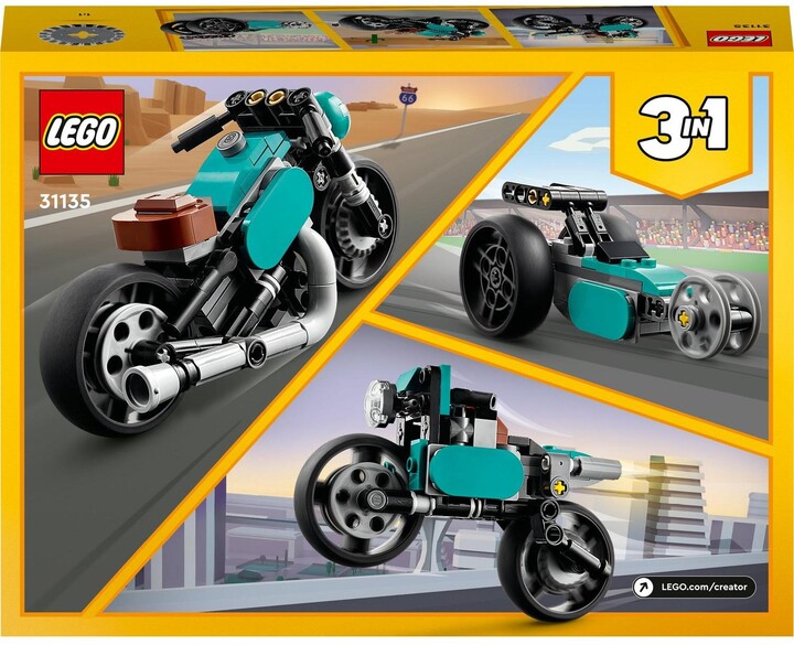 Set LEGO® Creator 31135 Retro Motorcycle, 128 pjesë