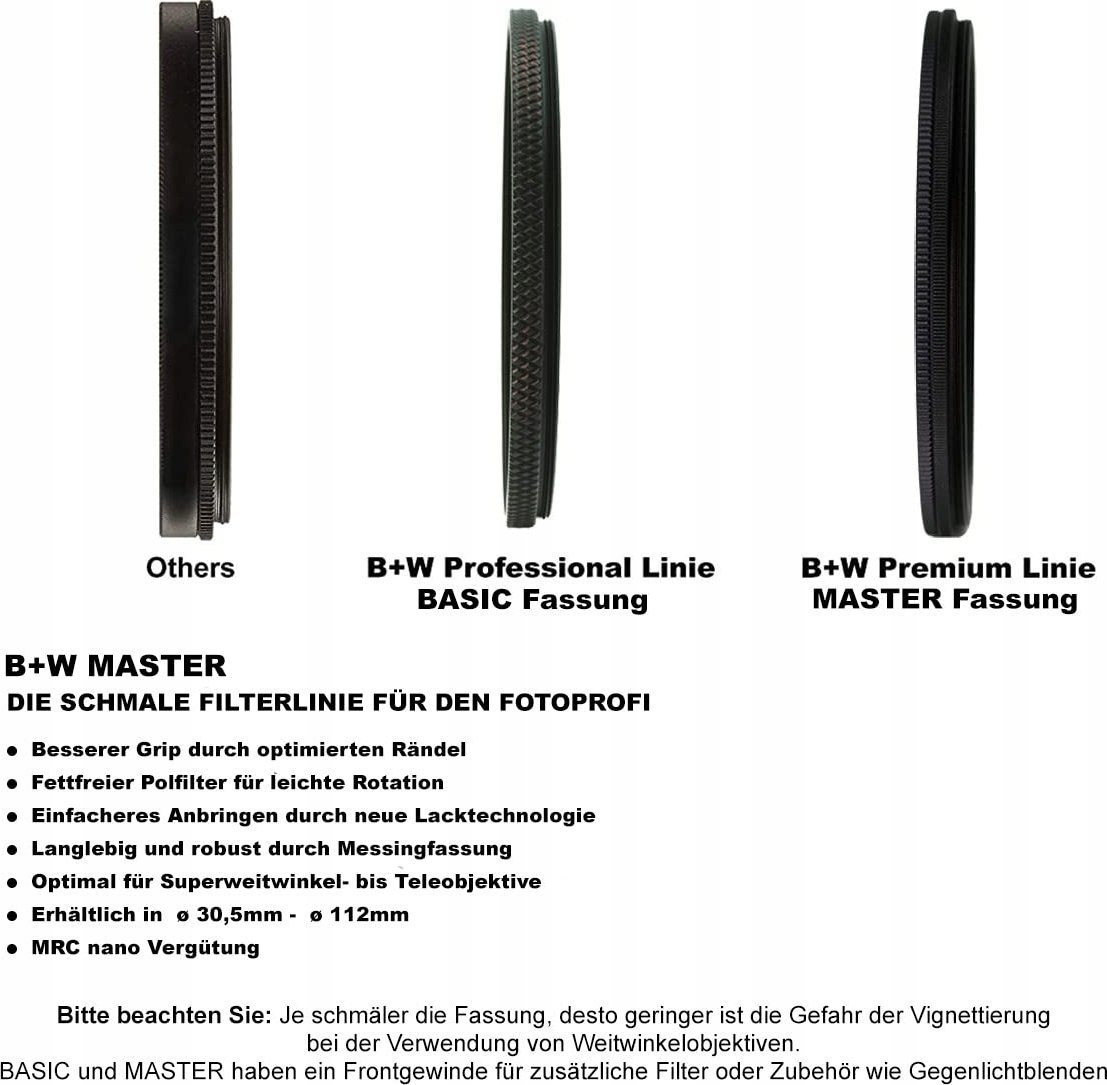 Filter ND B+W Master ND 3.0 MRC Nano, 39mm, neutral, i zi