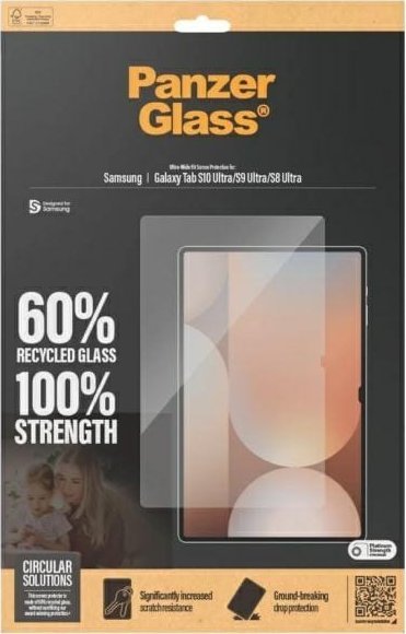 Mbrojtës ekrani PanzerGlass për Samsung Galaxy Tab S10 Ultra S9 Ultra S8 Ultra, xham i temperuar, transparent