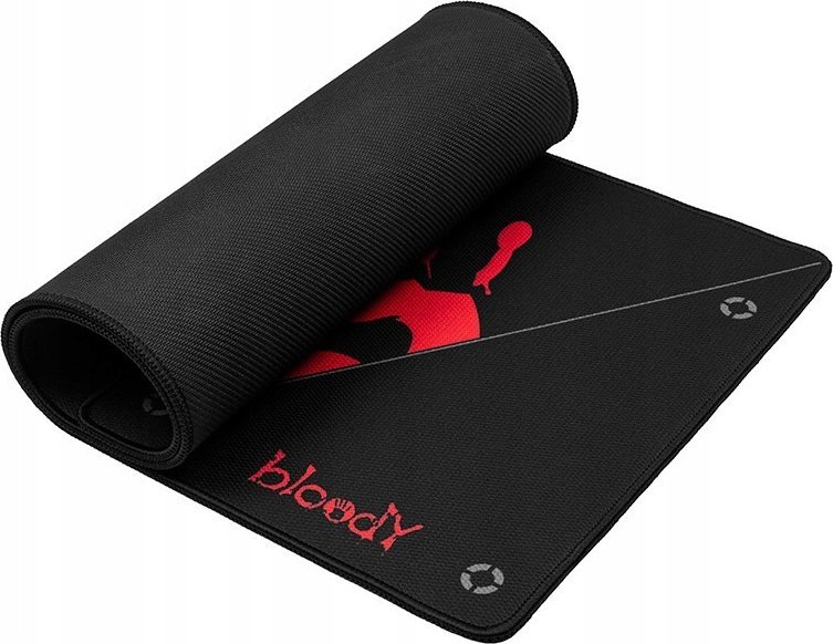 Mousepad A4TECH Bloody BP50L, sipërfaqe tekstil, bazë kundër rrëshqitjes, i zi