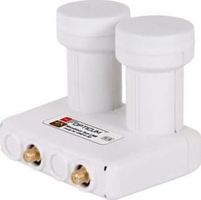 Сателитски конвертор Opticum Monoblock Twin LMTP-04H, шум 0.1 dB, за два тјунера, сив