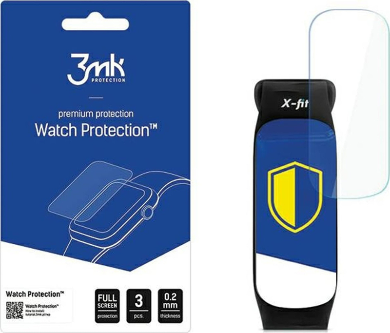 Film mbrojtës smartwatch 3MK ARC Watch, për Niceboy X Fit Plus Solar, set 3 copë, transparent