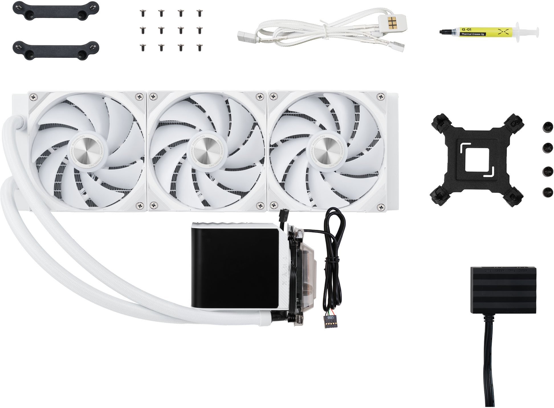 Ftohës ujor AIO TRYX PANORAMA ARGB, 360mm, për CPU Intel AMD, i bardhë