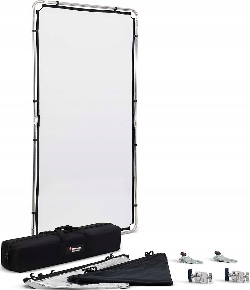 Kit ndriçimi Manfrotto Pro Scrim All in One 1.1x2m, set profesional, i lehtë për transport