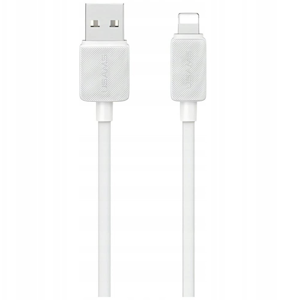 Kabllo USB Usams KY Series US-SJ689, USB A në Lightning, 1m, 2.4A, e bardhë