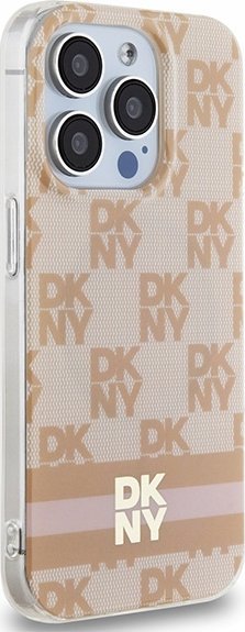 Маса за телефон DKNY DKHMP15LHCPTSP, за iPhone 15 Pro 6.1", тврдa футрола, розова