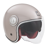 Helmetë moto Nox Premium Jet Heritage, polikarbonat, vizier kundër gërvishtjeve, e zezë