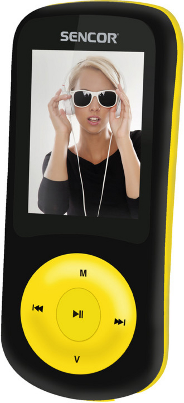 [OUTLET] MP3 Player Sencor SFP 8GB, i zi/verdhë