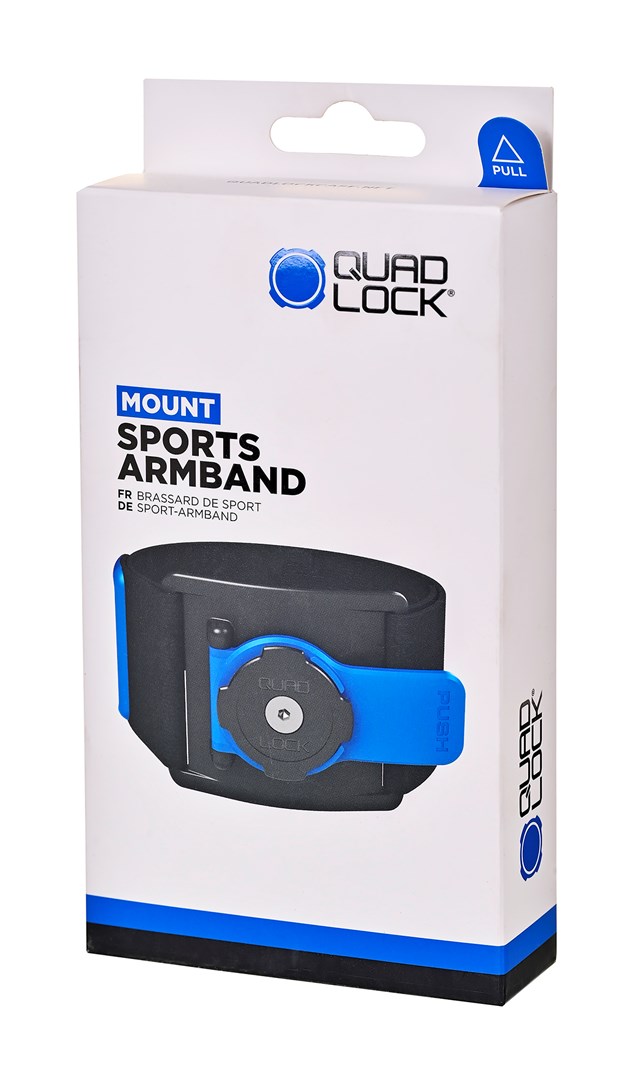 Byzylyk sportiv për telefon Quad Lock Adjustable, i rregullueshëm, për vrapim, zi blu