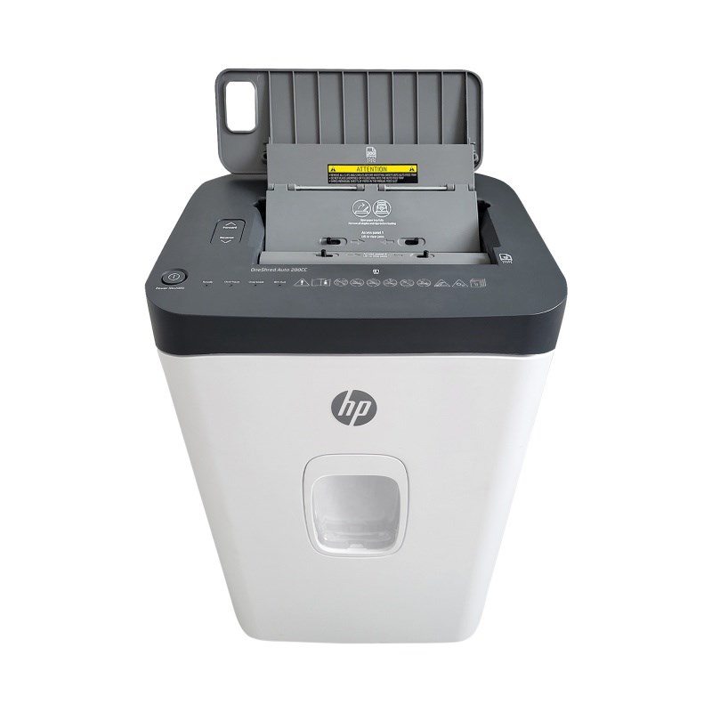Shredder dokumentesh HP OneShred Auto 200CC, prerje cross cut P-4, auto feed 200 fletë, i bardhë