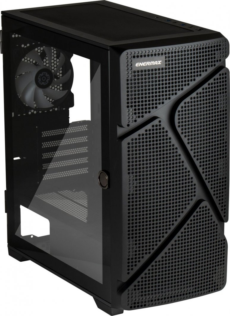 Kasë Enermax MarbleShell MS21 ARGB, e zezë, Mini Tower