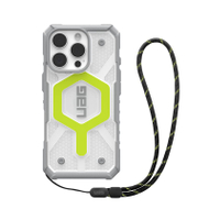 Kapak telefoni UAG Pathfinder MagSafe për iPhone 16 Pro, me lanyard, neon transparent