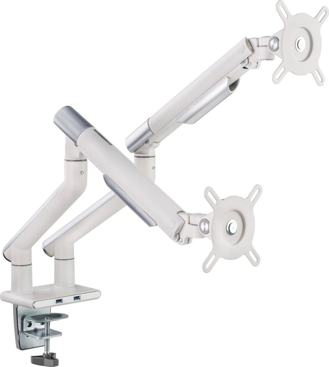Krah monitori Alterzone Arm Duo USB, 17-32", 2x USB 3.0, i bardhë