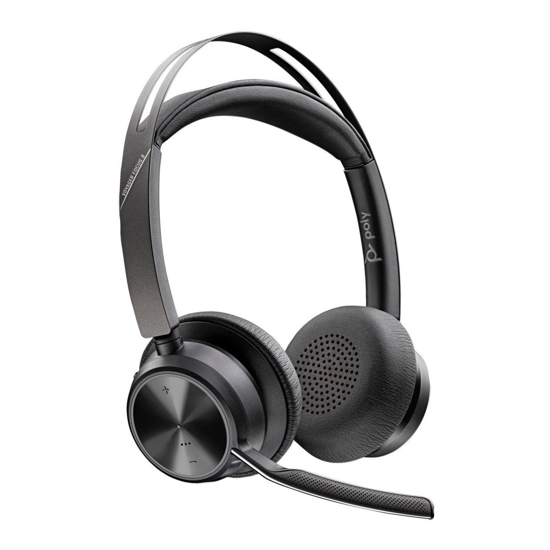 Kufje Poly Voyager Focus 2 UC, Bluetooth Stereo, USB-A, të zeza