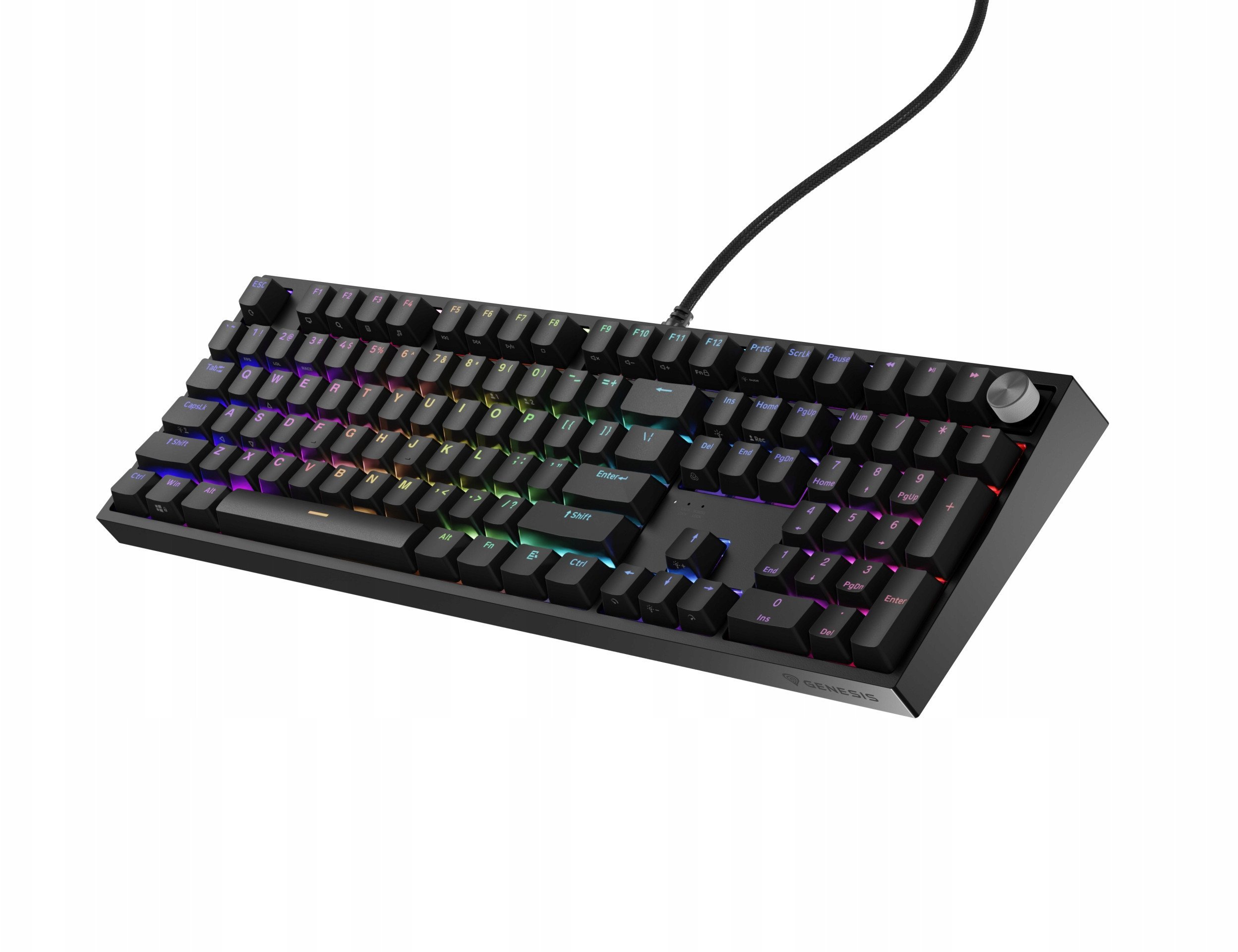 Tastierë mekanike me kabllo Genesis Thor 404 NKG-2298, full size, RGB, e zezë