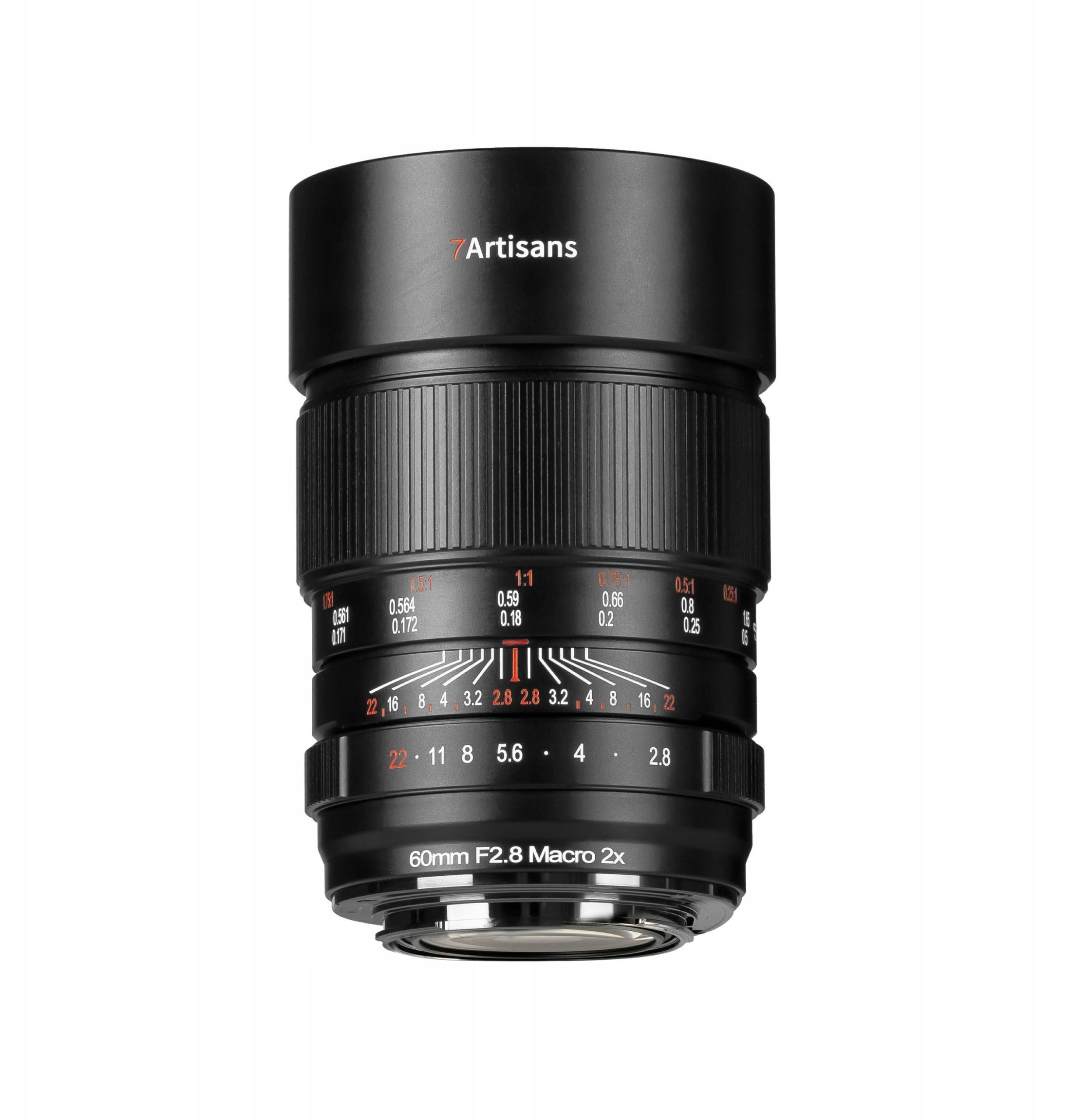Objektiv makro 7artisans 60mm F2.8, 2x, për Canon EOS R, i zi