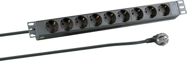 Продолжен кабел EFB Elektronik EK622DE.1, 9 AC излези, 2 m, црн