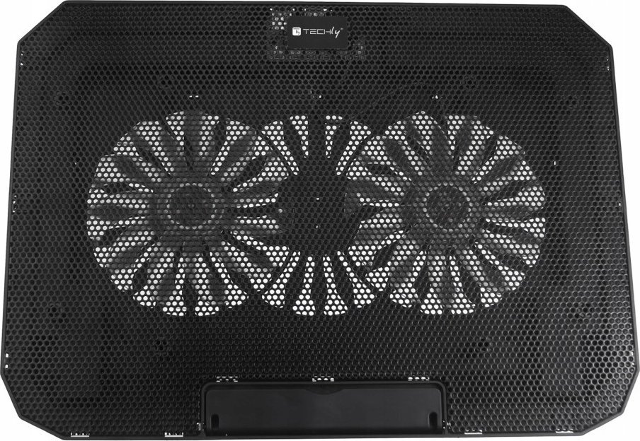 Stand ftohës për laptop Techly, deri 17", 2 ventilatorë, i zi