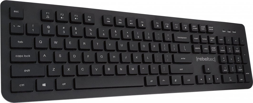 Tastierë Rebeltec Solidero, USB, me butona multimedialë, e zezë