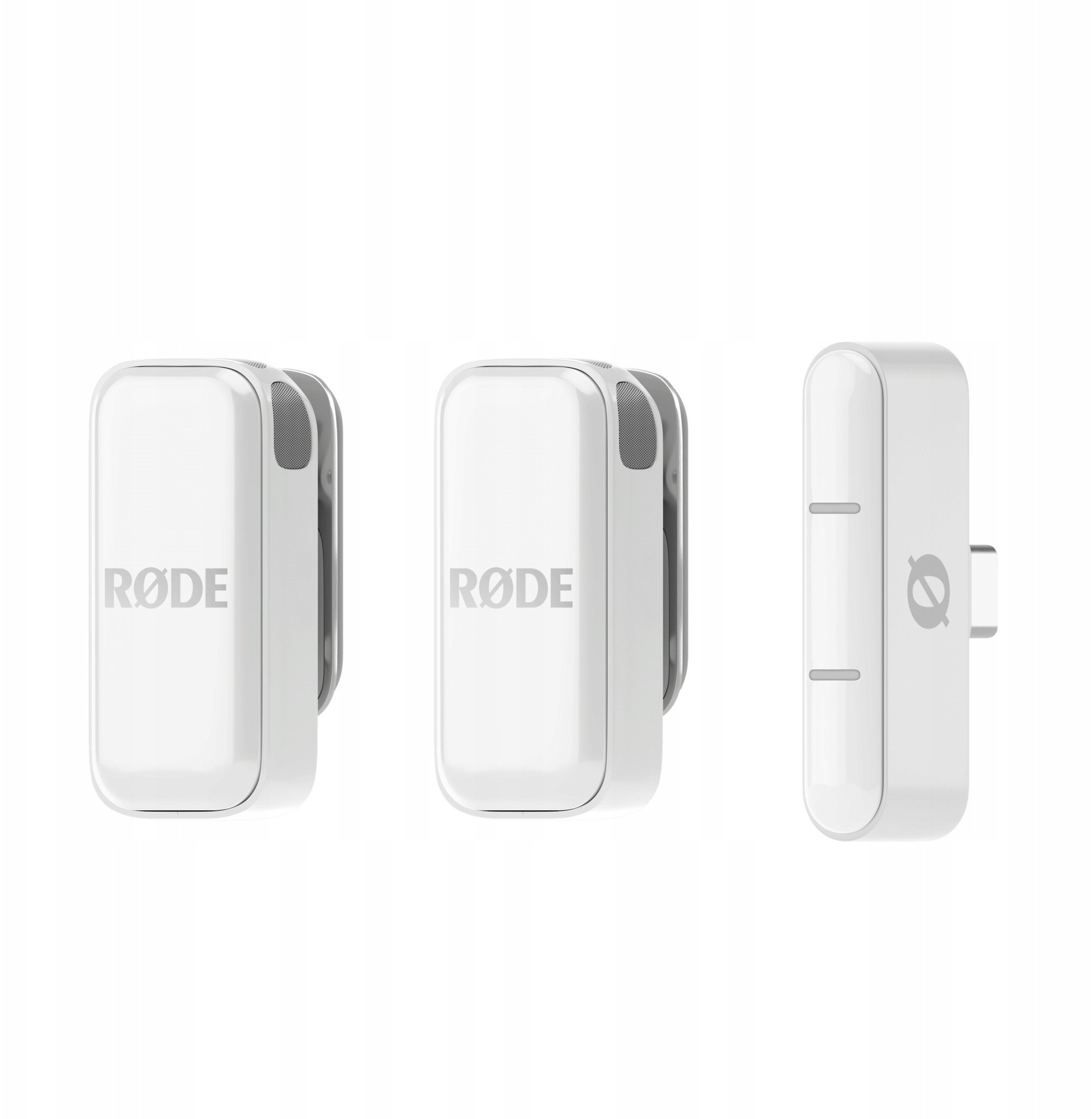 Mikrofon pa tel Rode Wireless Micro USB C, për smartphone USB C, i bardhë