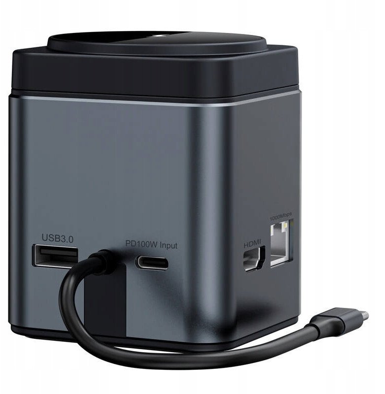 Docking station BlitzWolf BW-TH17, 9 në 1, USB 3.0, karikues wireless 15W