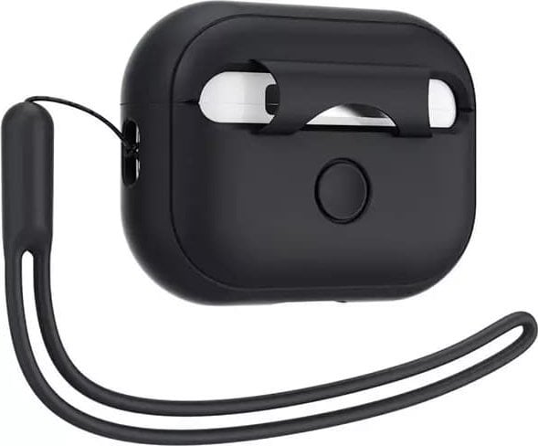 Mbulesë mbrojtëse Spigen Protective Case për AirPods Pro 2, silikon, me rrip, e zezë