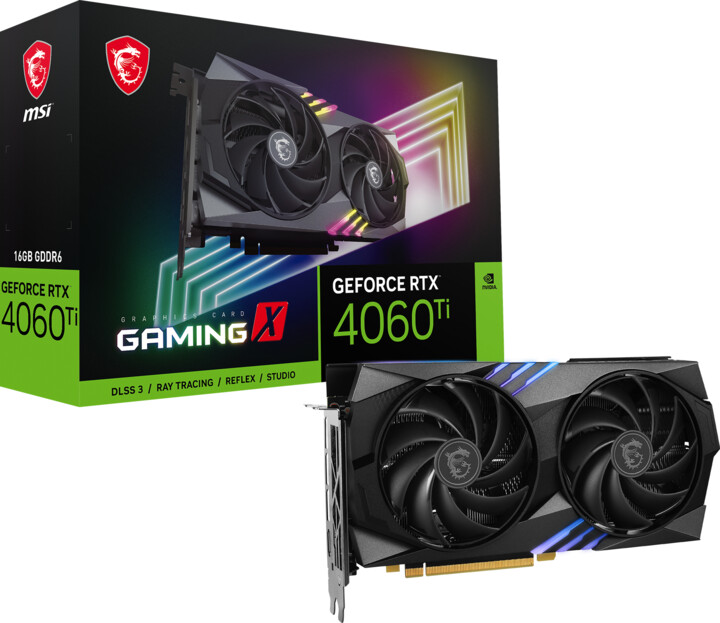 Kartelë grafike MSI GeForce RTX 4060 Ti GAMING X 16G, 16GB GDDR6