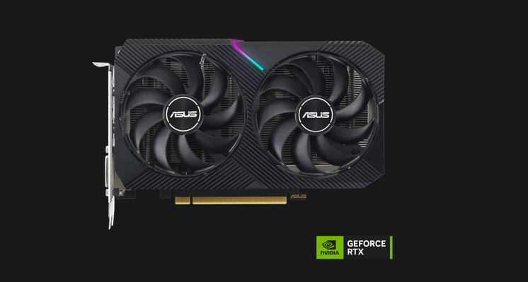 Kartelë grafike ASUS Dual RTX3050 O8G V2, NVIDIA GeForce RTX 3050, 8GB GDDR6, e zezë