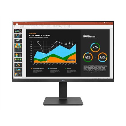 Monitor LG 27BQ75QB-B, 27", QHD, e zezë