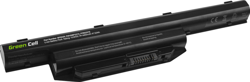 Bateri laptopi Green Cell Fujitsu FS31, 4400mAh, e zezë