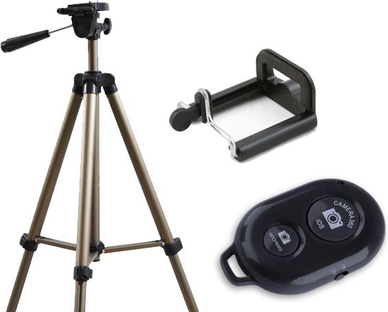 Set tripod + selfie stick Weifeng, 144x40cm