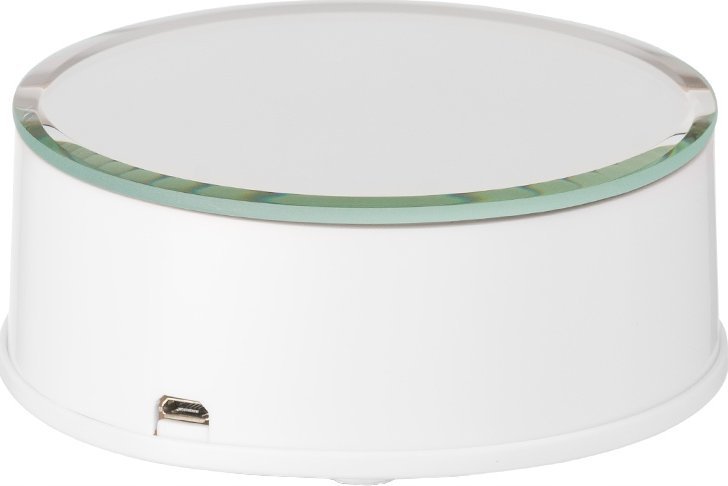 Tavolinë rrotulluese FreePower 360°, 10x4.5cm, me USB, e bardhë
