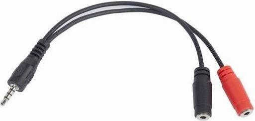  Kabllo Gembird Jack 3.5mm - Jack 3.5mm x2, 0.2m