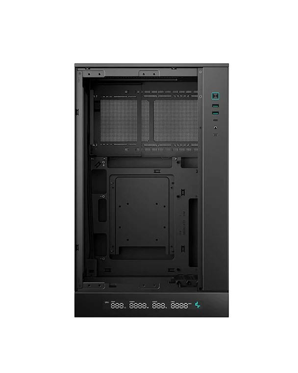 Kasa PC DeepCool CH270 Digital, Mini Tower, xham i temperuar, e zezë