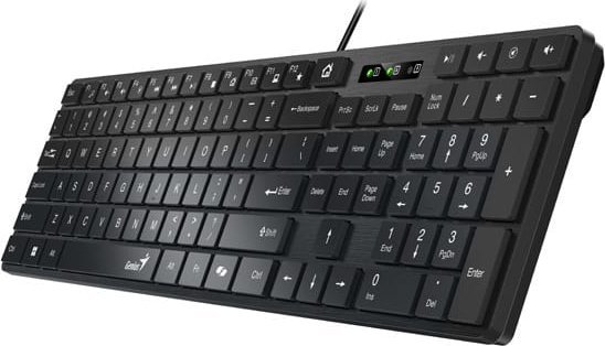 Tastierë Genius SlimStar 126 Copilot, me kabllo USB, layout CZ SK, e zezë