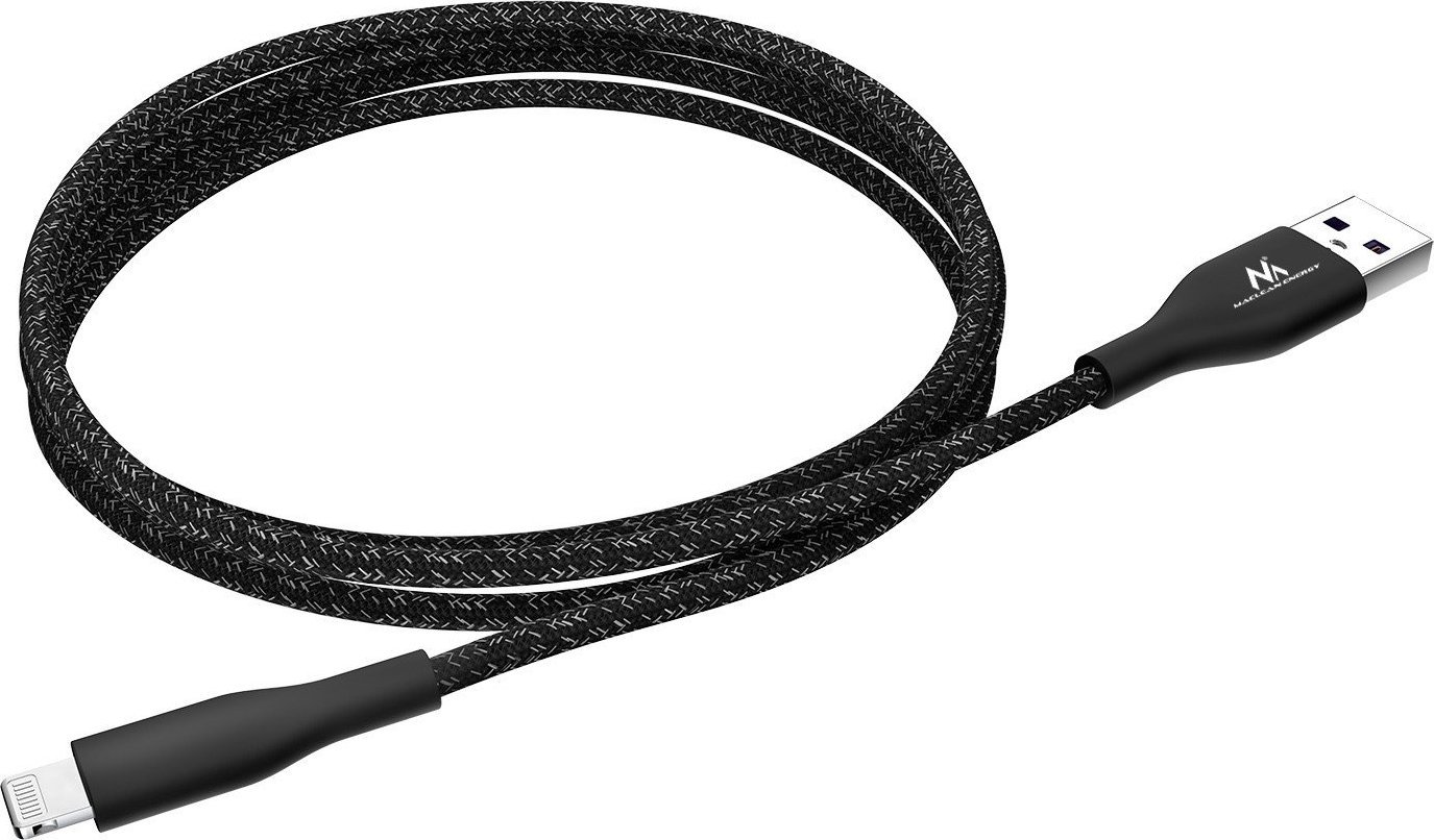 USB кабел Maclean MCE845B, USB A во Lightning, 1 m, црна
