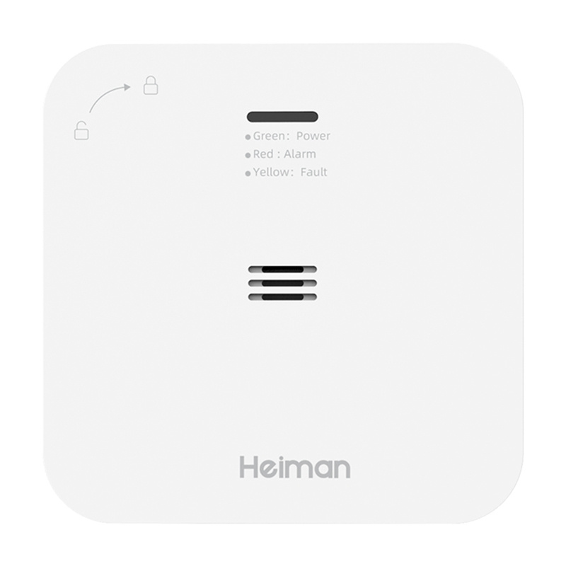 Sensor monoksidi karboni Heiman HM-720ES-W, wireless, me aplikacion, i bardhë