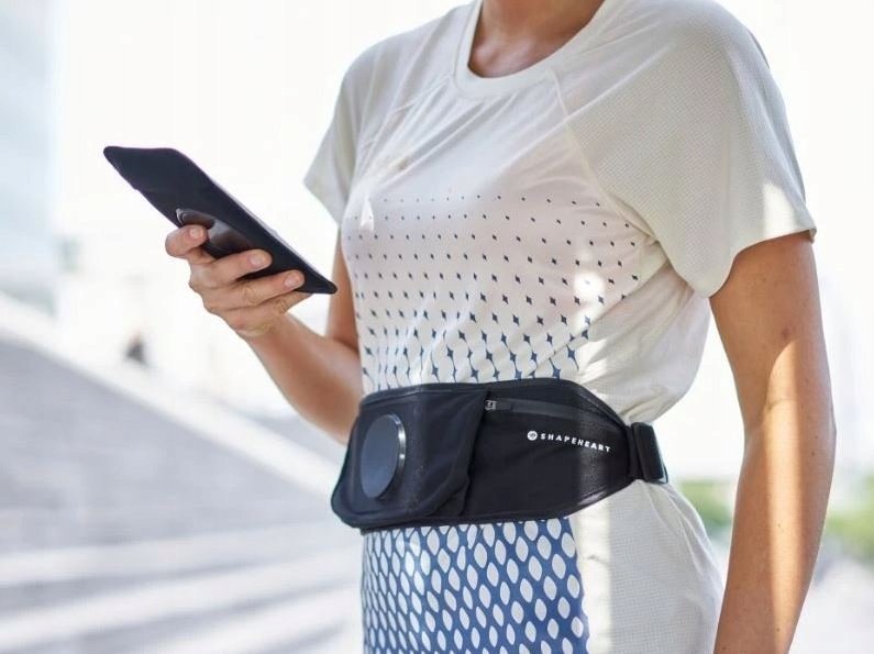 Rrip vrapimi Shapeheart Belt AMZ, madhësia M, mbajtëse telefoni magnetike, i zi