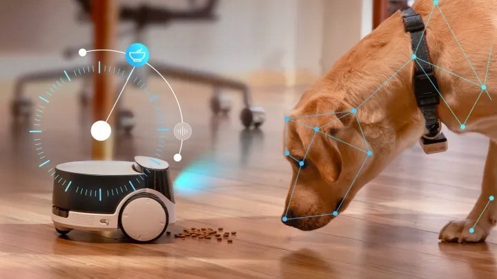 Robot inteligjent për kafshë Enabot Ea0405 Rola Petpal, interaktiv, i bardhë dhe i zi