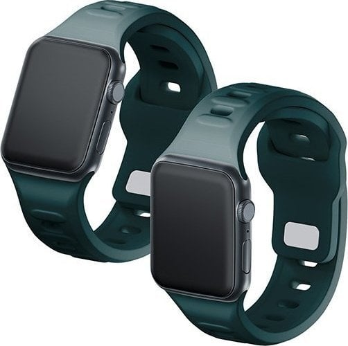 Rrip ore 3mk Silicone Watch Strap Evergreen për Apple Watch, 42 44 45 49 mm, silikon, jeshile