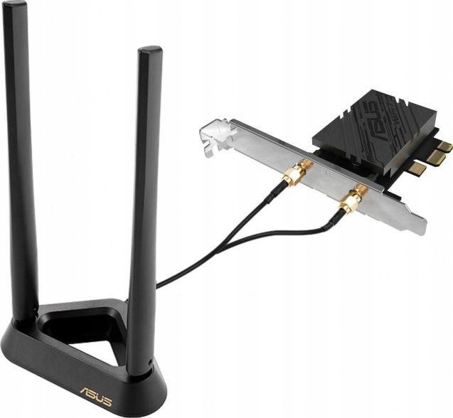Kartë WiFi PCIe ASUS BE9400, Tri Band WiFi 7, Bluetooth 5.4, me bazë magnetike