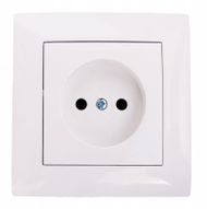 Ѕиден приклучок Wesa Single Socket, без заземјување, бел