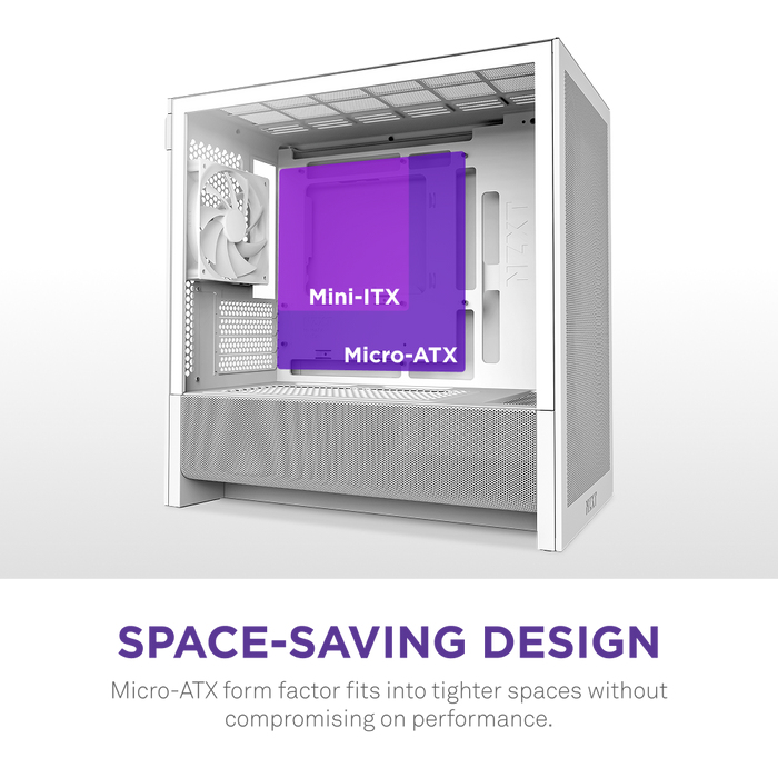 NZXT H3 Flow (CC-H31FW-01) – Kasë kompjuteri – Mid-Tower – e bardhë