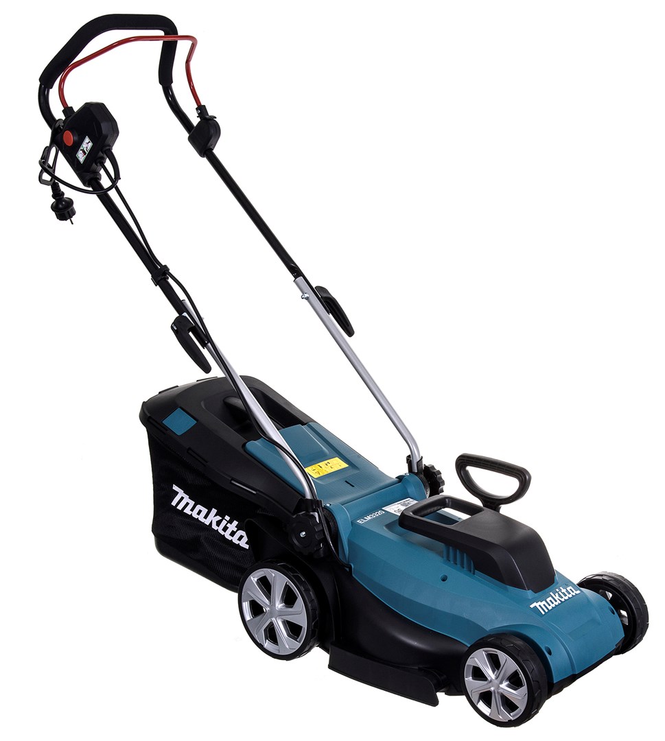 Kositëse elektrike Makita ELM3320X, 33 cm, kuti 30L, blu