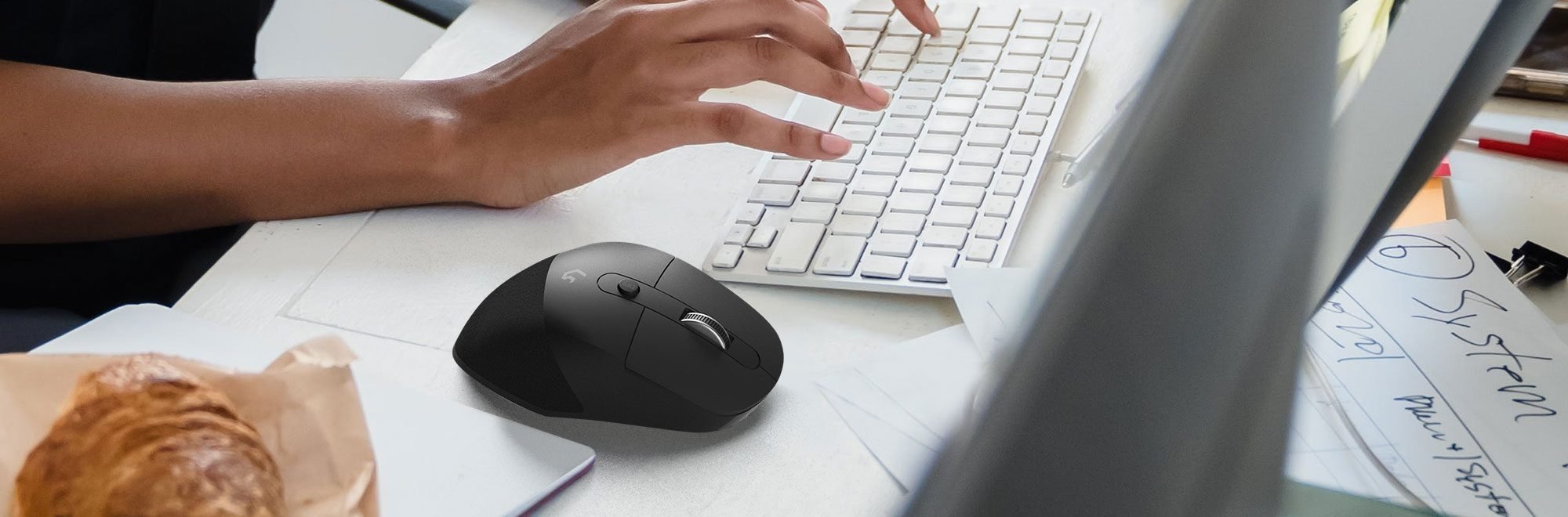 Maus KeySonic KSM-6140BTRF-EG, pa tel, ergonomik, i zi
