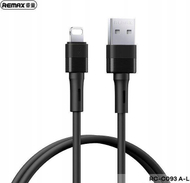 Kabllo USB në Lightning Remax Leya RC-C093, 1m, 2.4A, e zezë