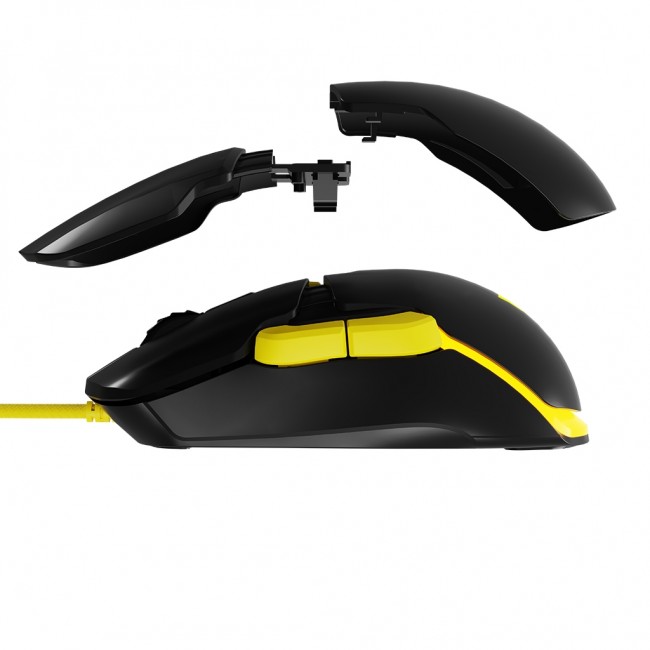 Maus gaming MODECOM Volcano Jager, optik, me kabllo, i zi