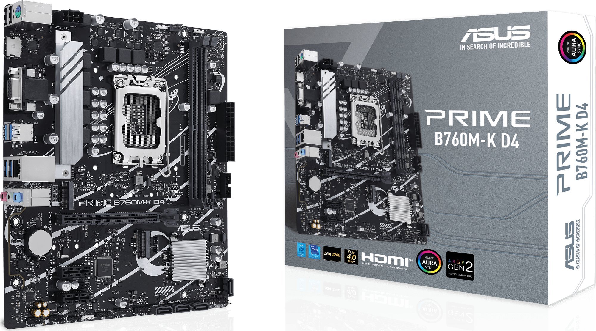 Pllakë amë Asus PRIME B760M K D4, Intel LGA1700, DDR4, mATX